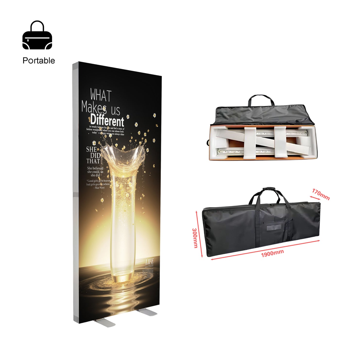 Foldable SEG LED Light Box – Portable Trade Show Display – Style 012 – View 5