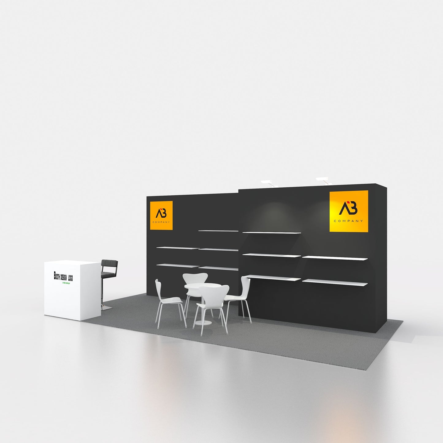 10x20ft (3x6m) Exhibition Booth – Style 023 | ASM Exhibits – View 2