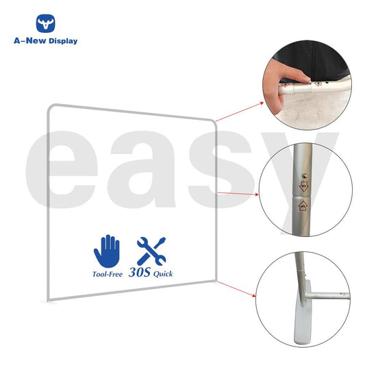 Large Foldable Tension Fabric Display – 9.7x7.8ft Backdrop Wall – Style 14 – View 2