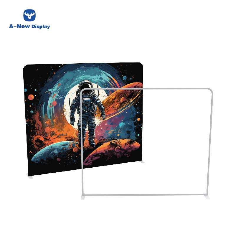 Large Foldable Tension Fabric Display – 9.7x7.8ft Backdrop Wall – Style 13 – Tension Fabric Display