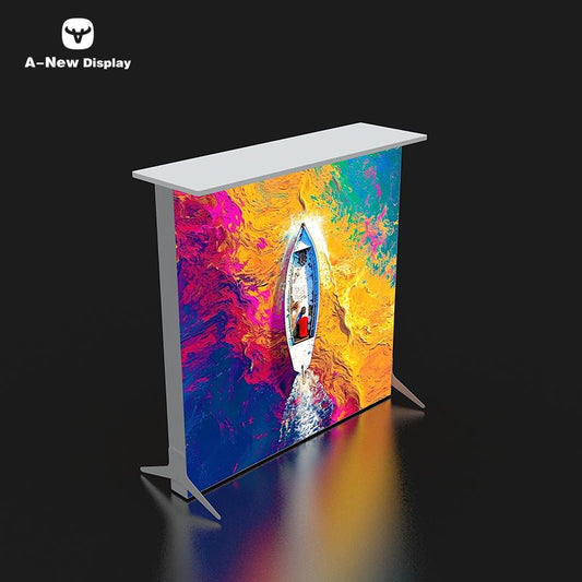 80mm Aluminum LED Reception Desk – Style 39 | ASM Exhibits – Trade Show Reception Desk