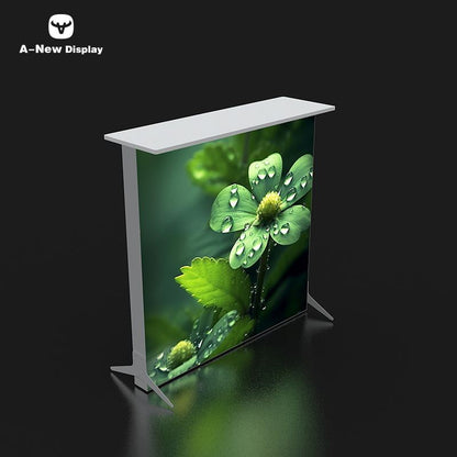 Portable LED Salon Reception Desk – Style 30 | ASM Exhibits – Trade Show Reception Desk
