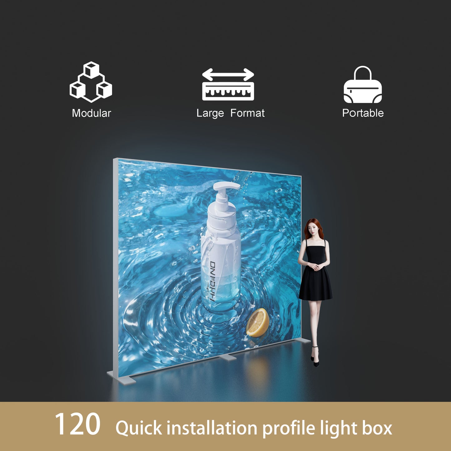 Large SEG LED Light Box 3x2.5m – Trade Show Backdrop – Style 254 – View 3