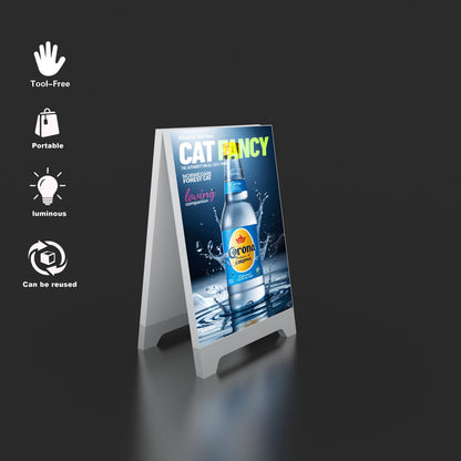 SEG LED Poster Floor Stand – Aluminum Frame Advertising Display – Style 003 – View 3
