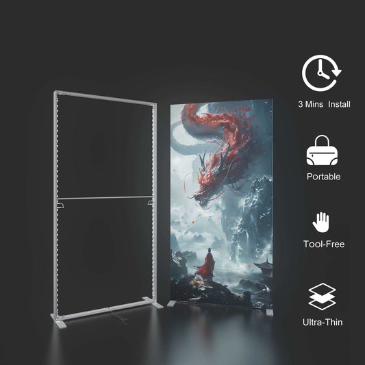 Large SEG LED Light Box 3x2.5m – Trade Show Backdrop – Style 104 – View 2