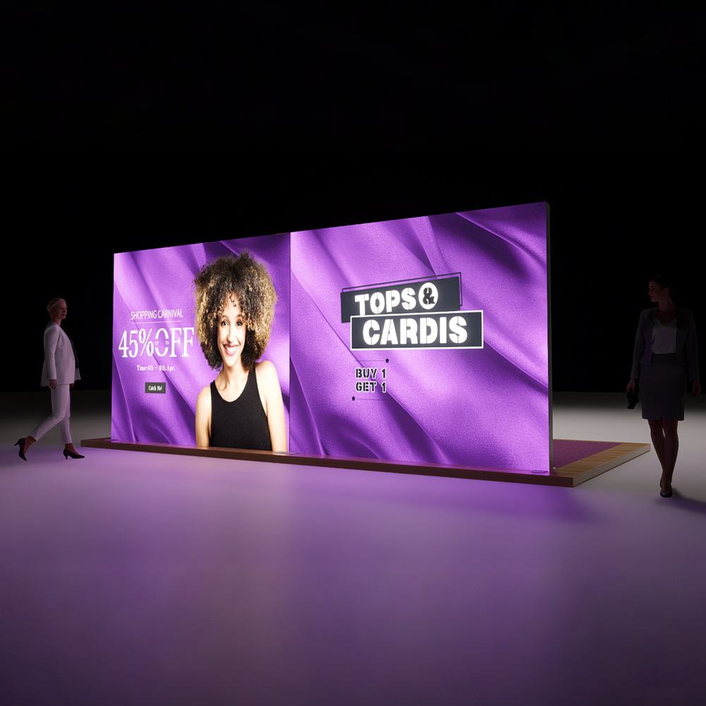 Large SEG LED Light Box Booth – 10x8ft Exhibition Display – Style 259 – View 2
