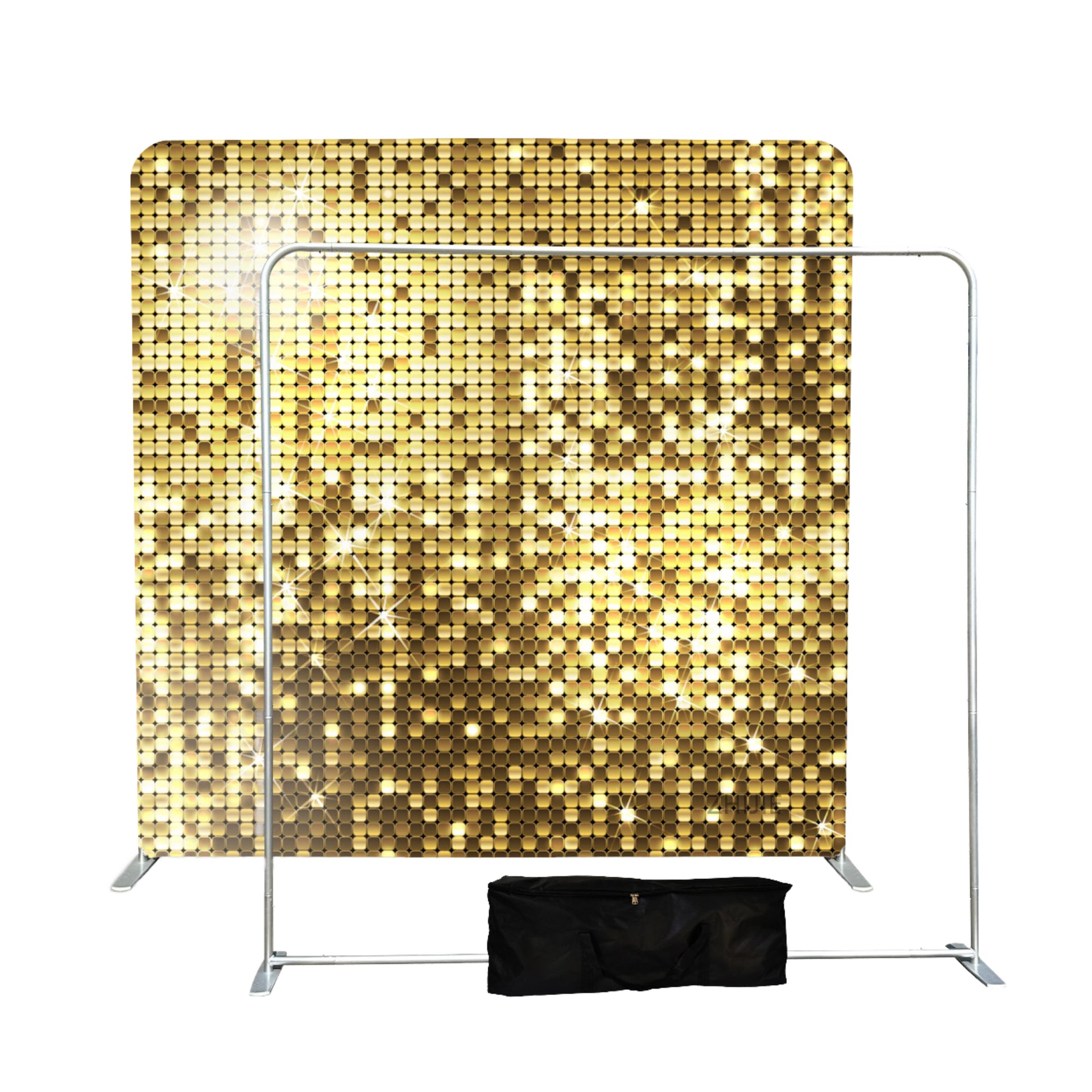 Sequin Tension Fabric Backdrop – Portable Trade Show Display Wall – Style 02 – Tension Fabric Display
