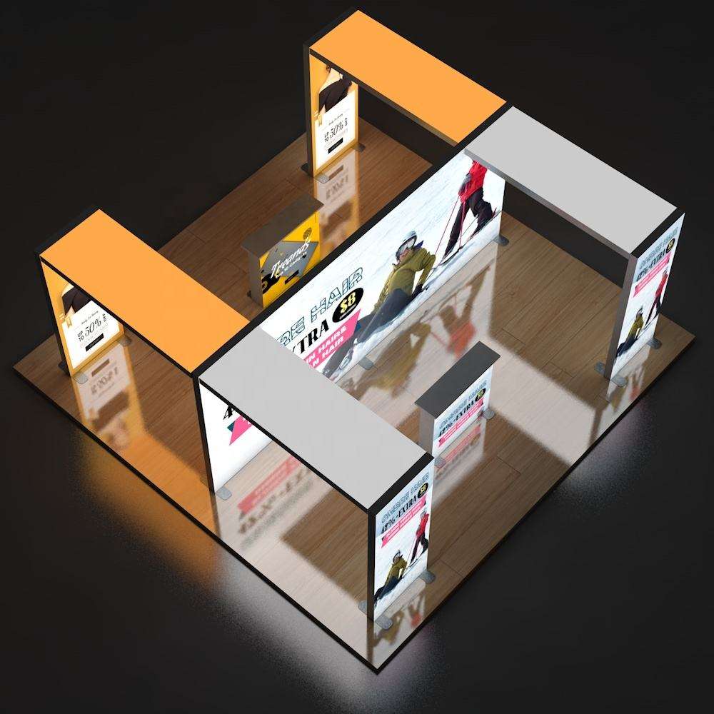 20x20ft (6x6m) Exhibition Booth – Style 005 | ASM Exhibits – View 3