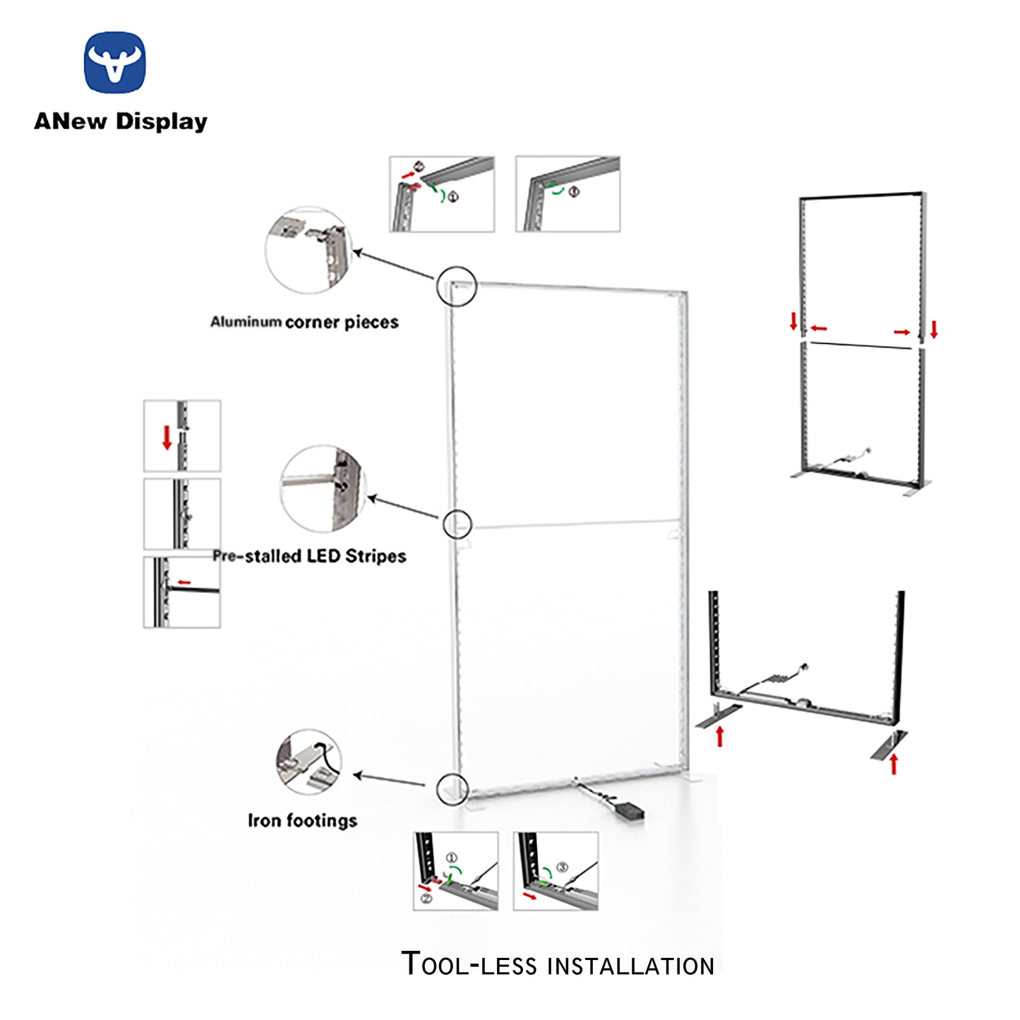 Hanging SEG LED Light Box – Trade Show Display – Style 130 – View 3