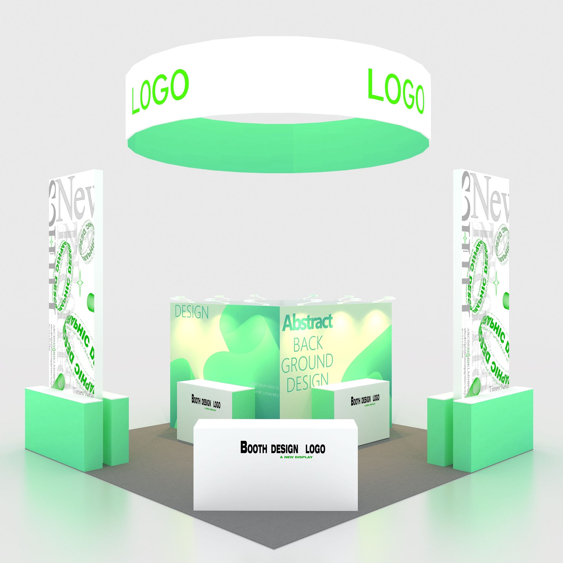 10x10ft (3x3m) Exhibition Booth – Style 062 | ASM Exhibits – View 2