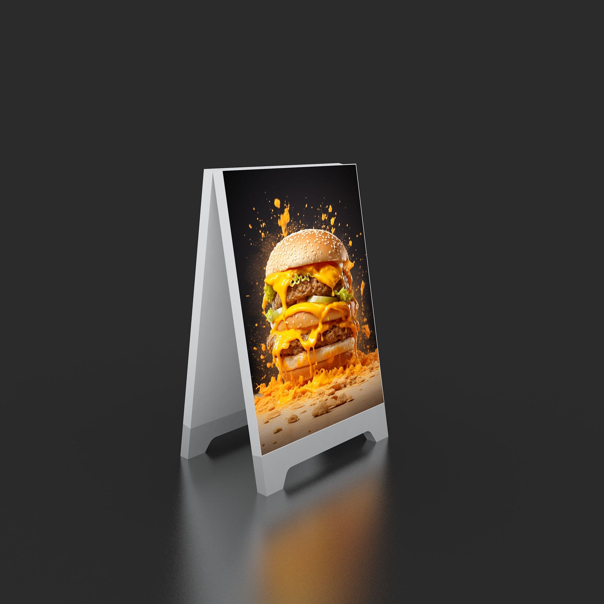 SEG LED Poster Floor Stand – Aluminum Frame Advertising Display – Style 005 – View 2