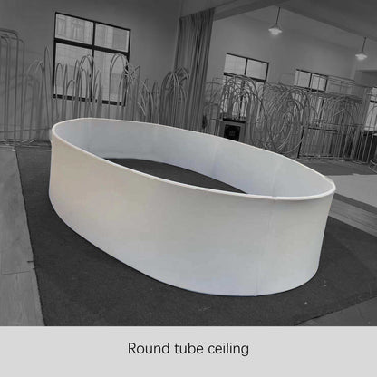 Custom Polyester Sky Circle Ceiling Hanging Banner – Trade Show & Event Display – View 3