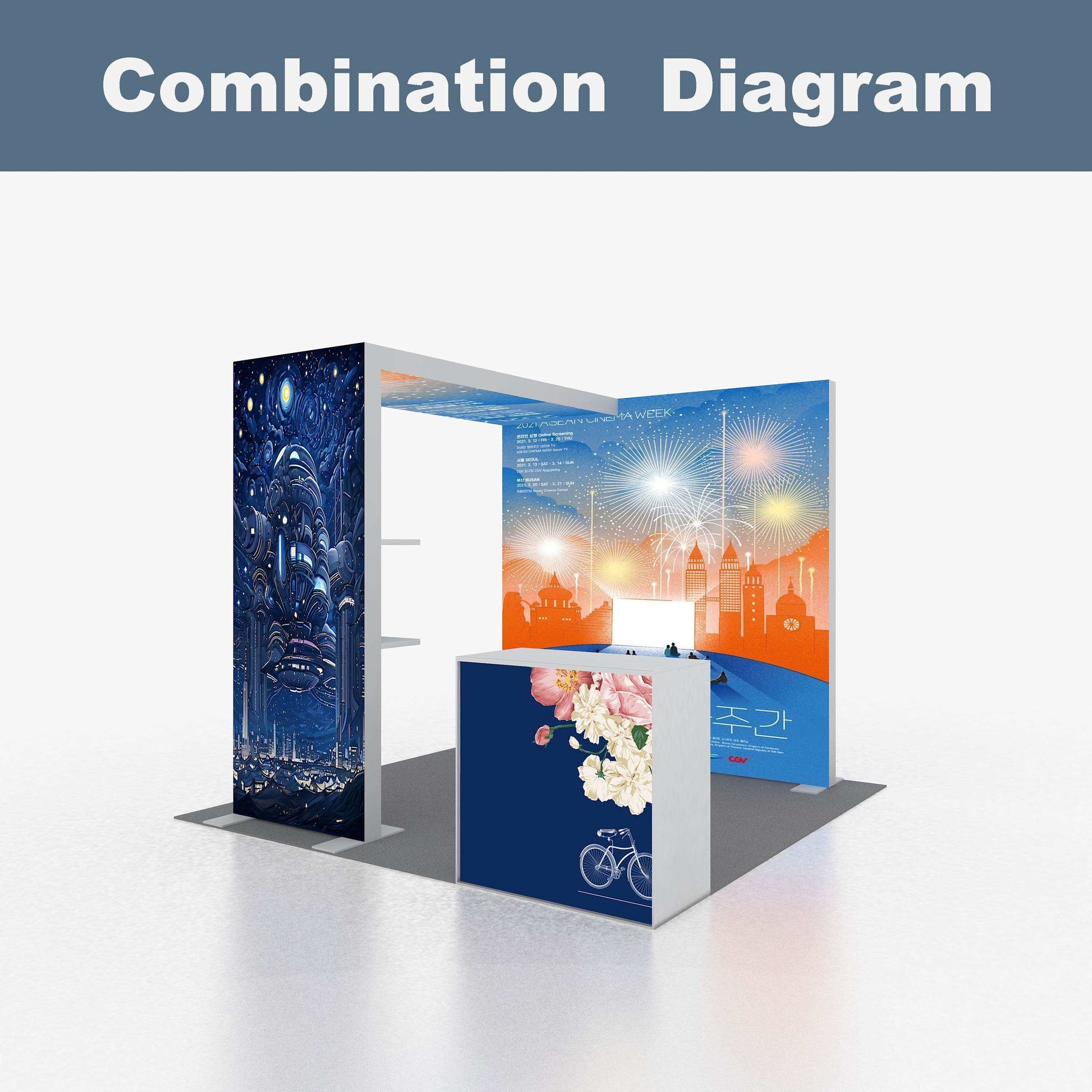 Portable Aluminum LED Reception Desk – Style 62 | ASM Exhibits – View 5