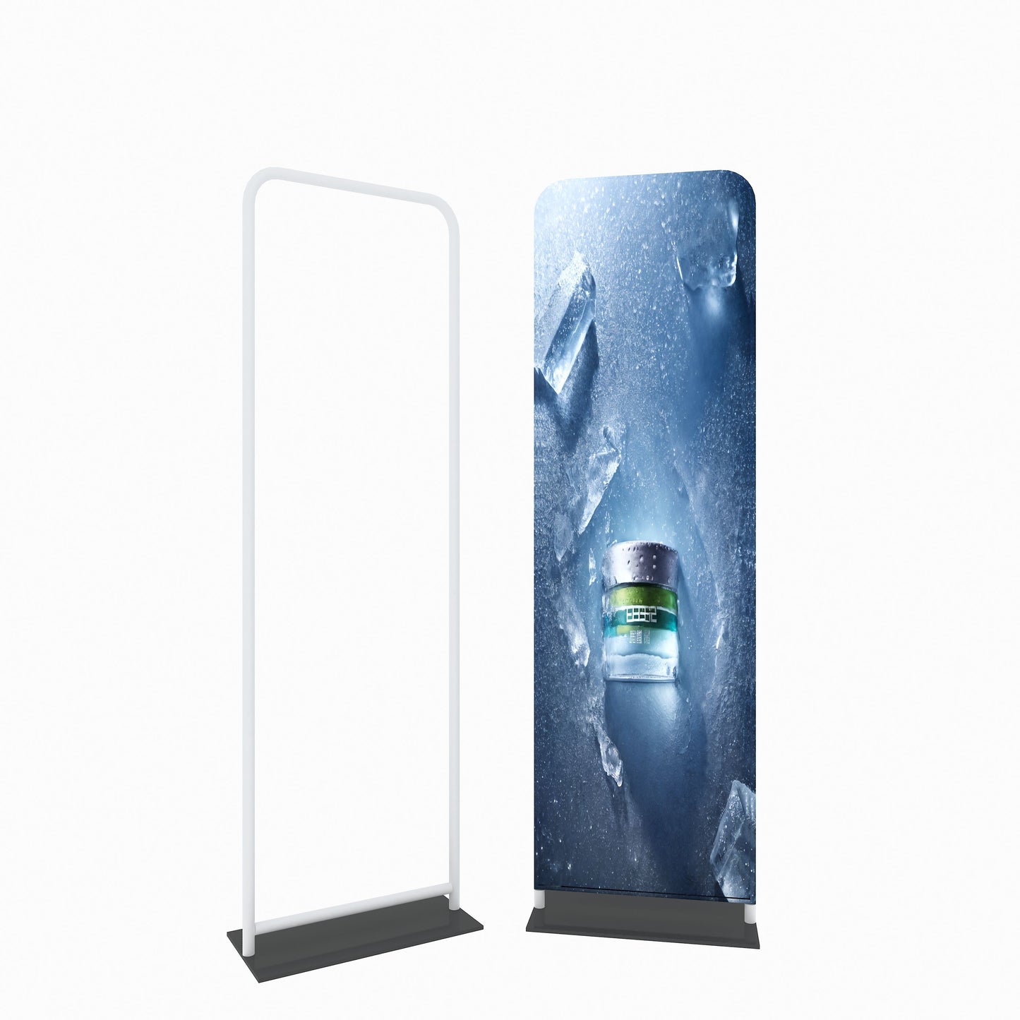 EZ Tube Tension Fabric Banner Stand – Portable Trade Show Display – Style 23 – Tension Fabric Display
