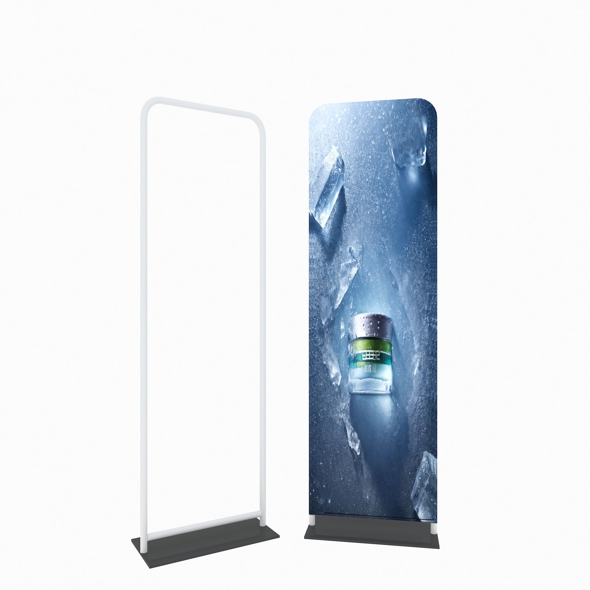 EZ Tube Tension Fabric Banner Stand – Portable Trade Show Display – Style 23 – Tension Fabric Display