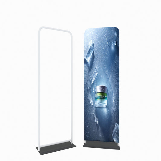 EZ Tube Tension Fabric Banner Stand – Portable Trade Show Display – Style 23 – Tension Fabric Display