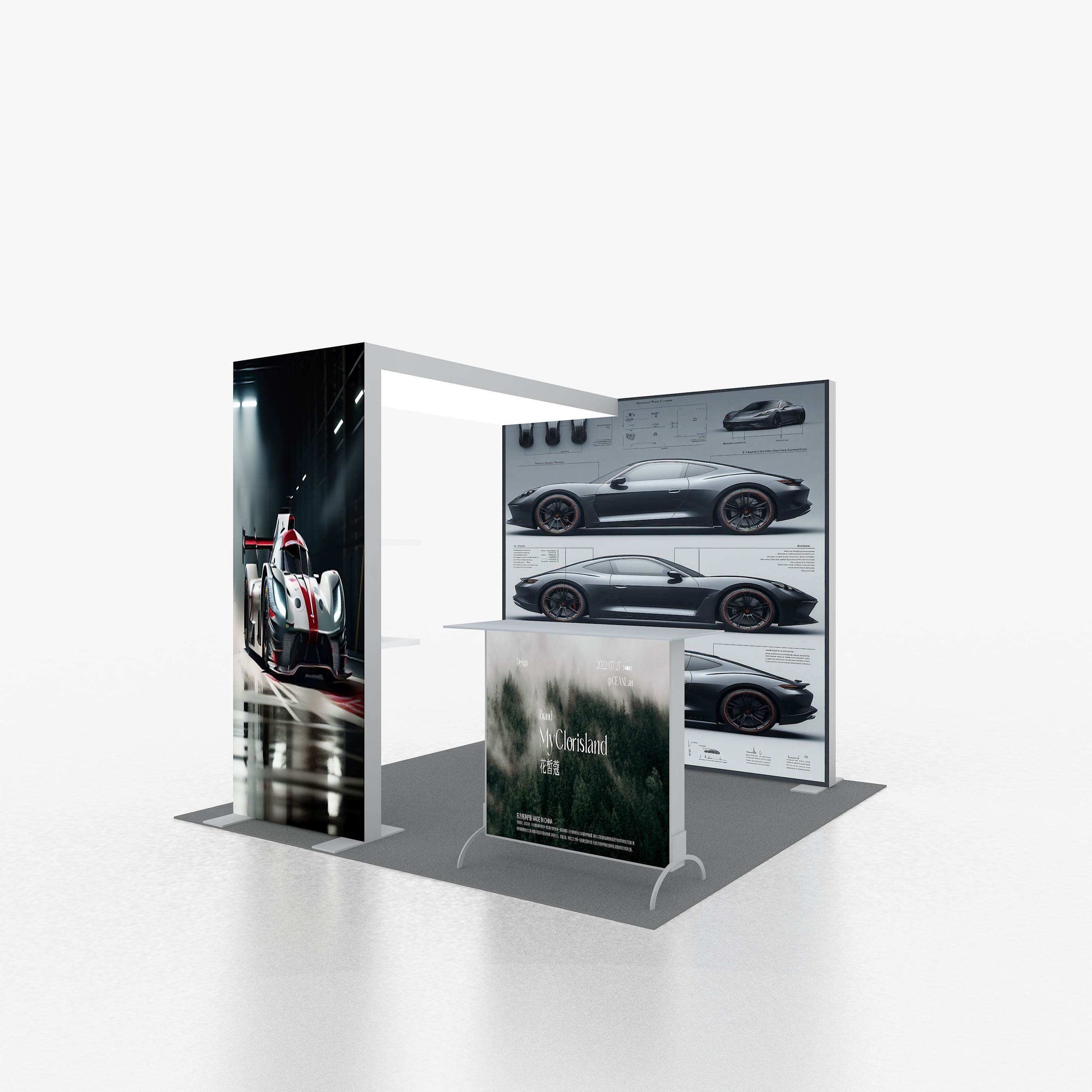 80mm Aluminum LED Reception Desk – Style 03 | ASM Exhibits – View 4