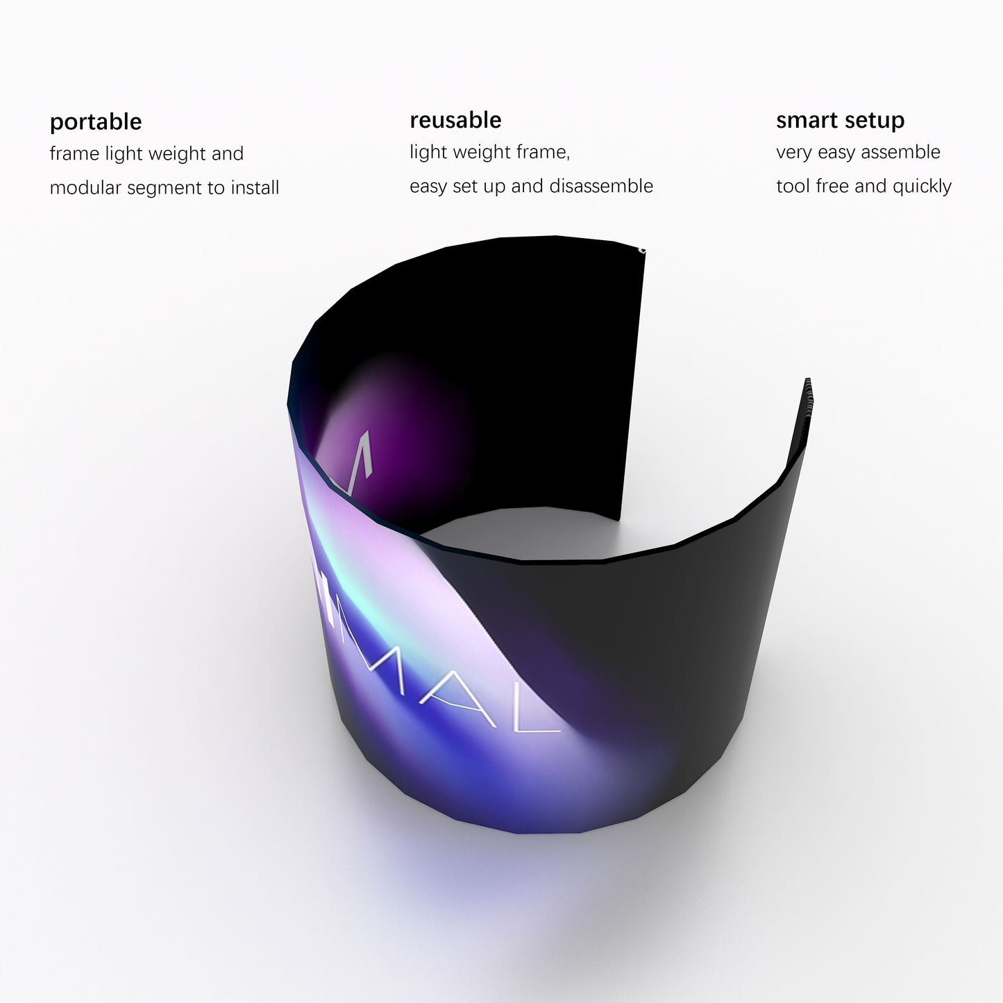 360 Video Photo Booth Backdrop – Custom Printed Exhibition Display Stand – 360 Photo Booth Enclosure