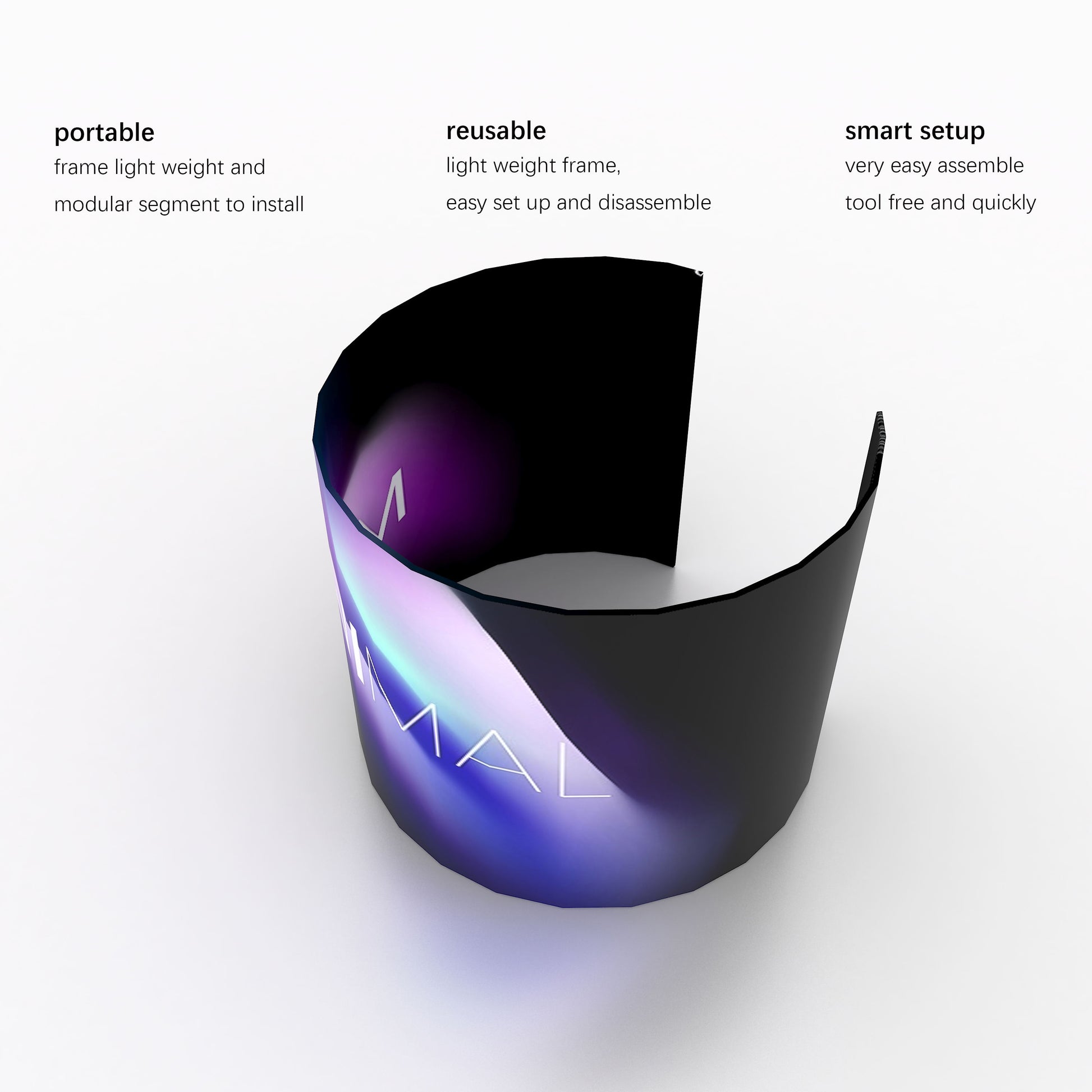 360 Video Photo Booth Backdrop – Custom Printed Exhibition Display Stand – 360 Photo Booth Enclosure