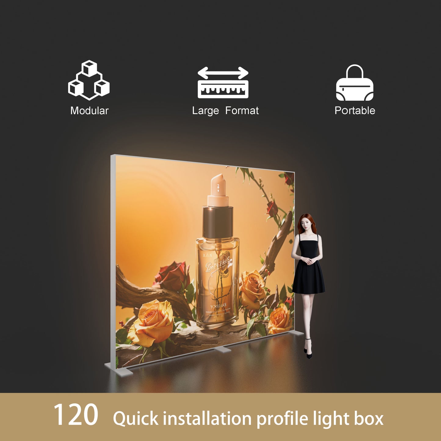Large SEG LED Light Box 3x2.5m – Trade Show Backdrop – Style 192 – View 4