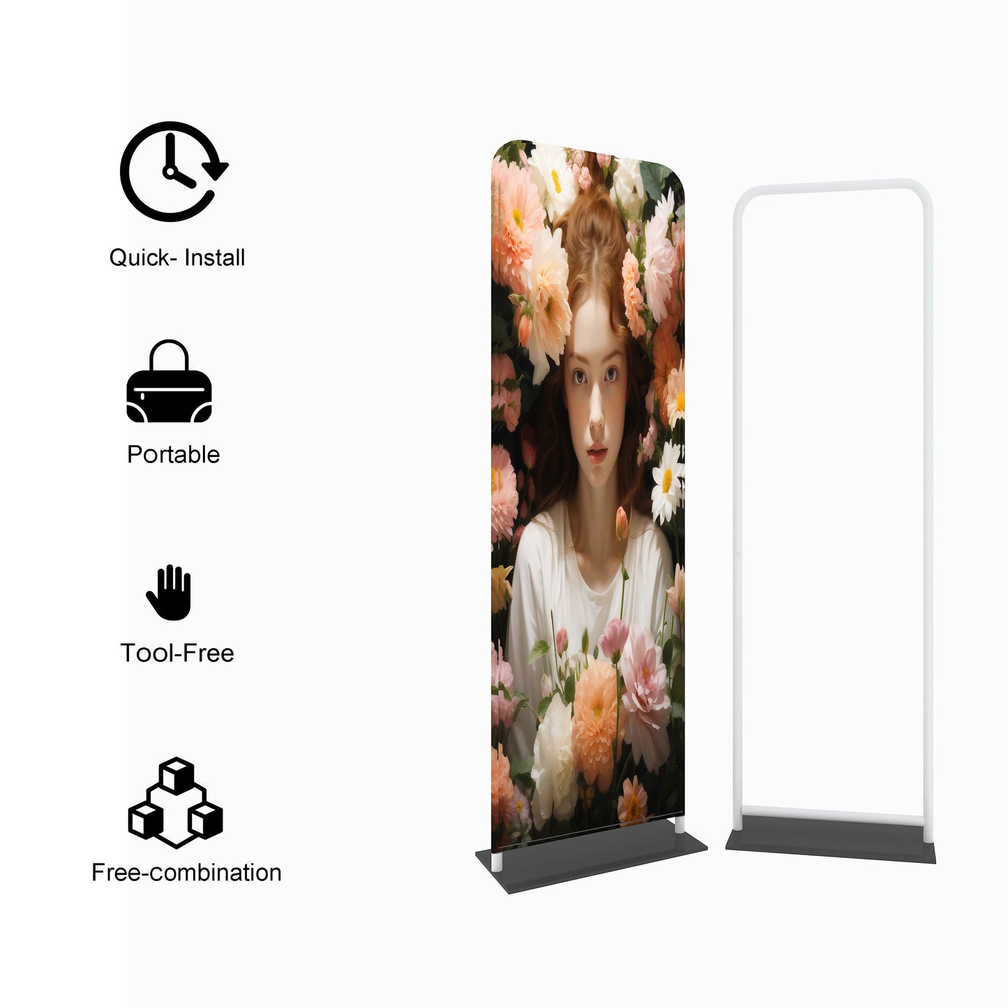 EZ Tube Tension Fabric Banner Stand – Portable Trade Show Display – Style 88 – View 2