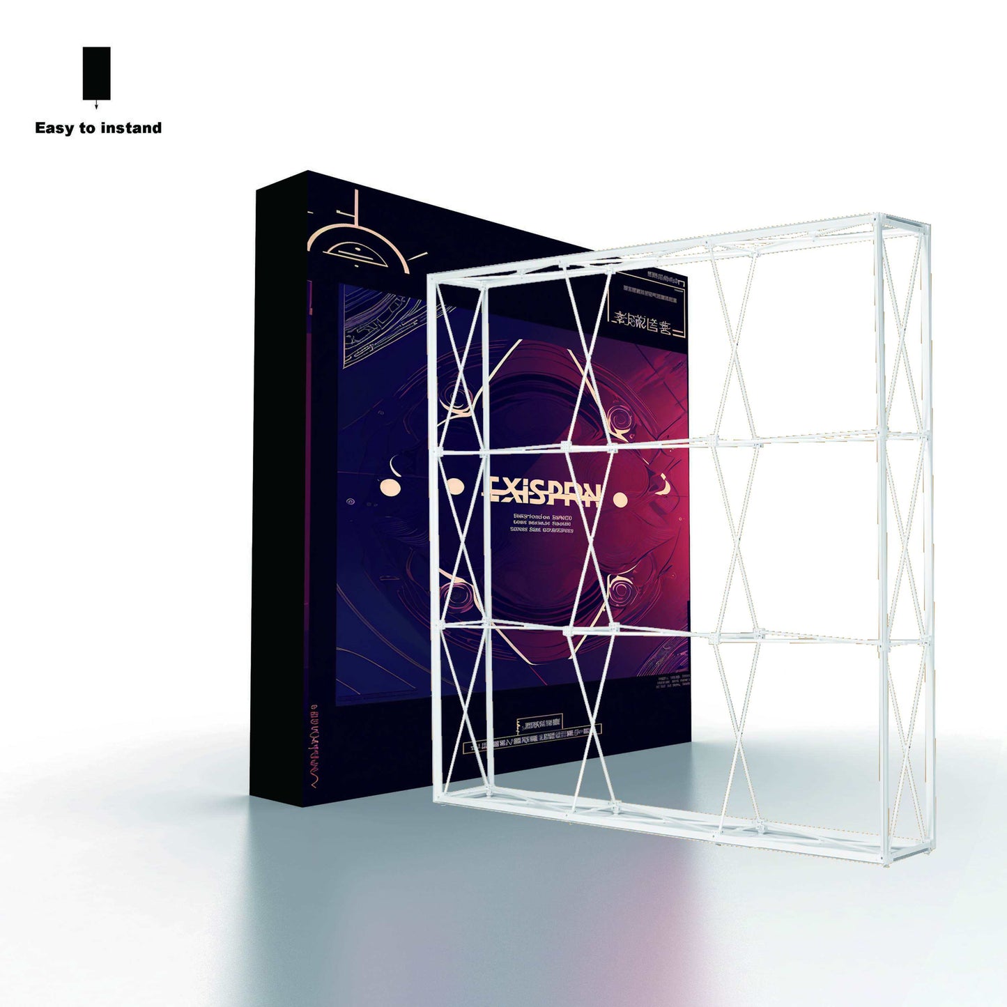 LED Backlit Retractable Aluminum Pop-Up Banner Stand – Trade Show Display – View 3