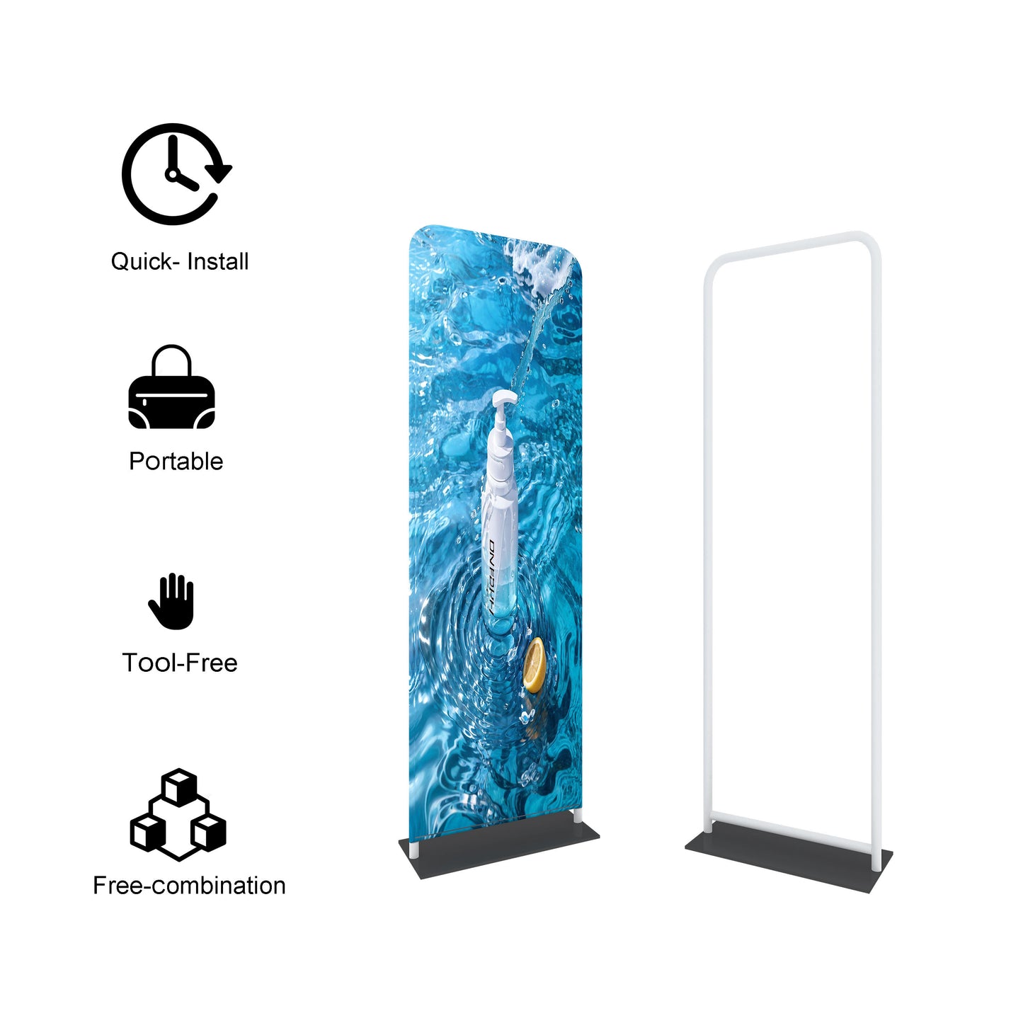 EZ Tube Tension Fabric Banner Stand – Portable Trade Show Display – Style 22 – View 4