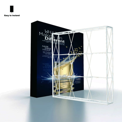 SEG Tension Fabric Pop-Up Banner Stand with LED Lights – Tool-Free Setup – View 4