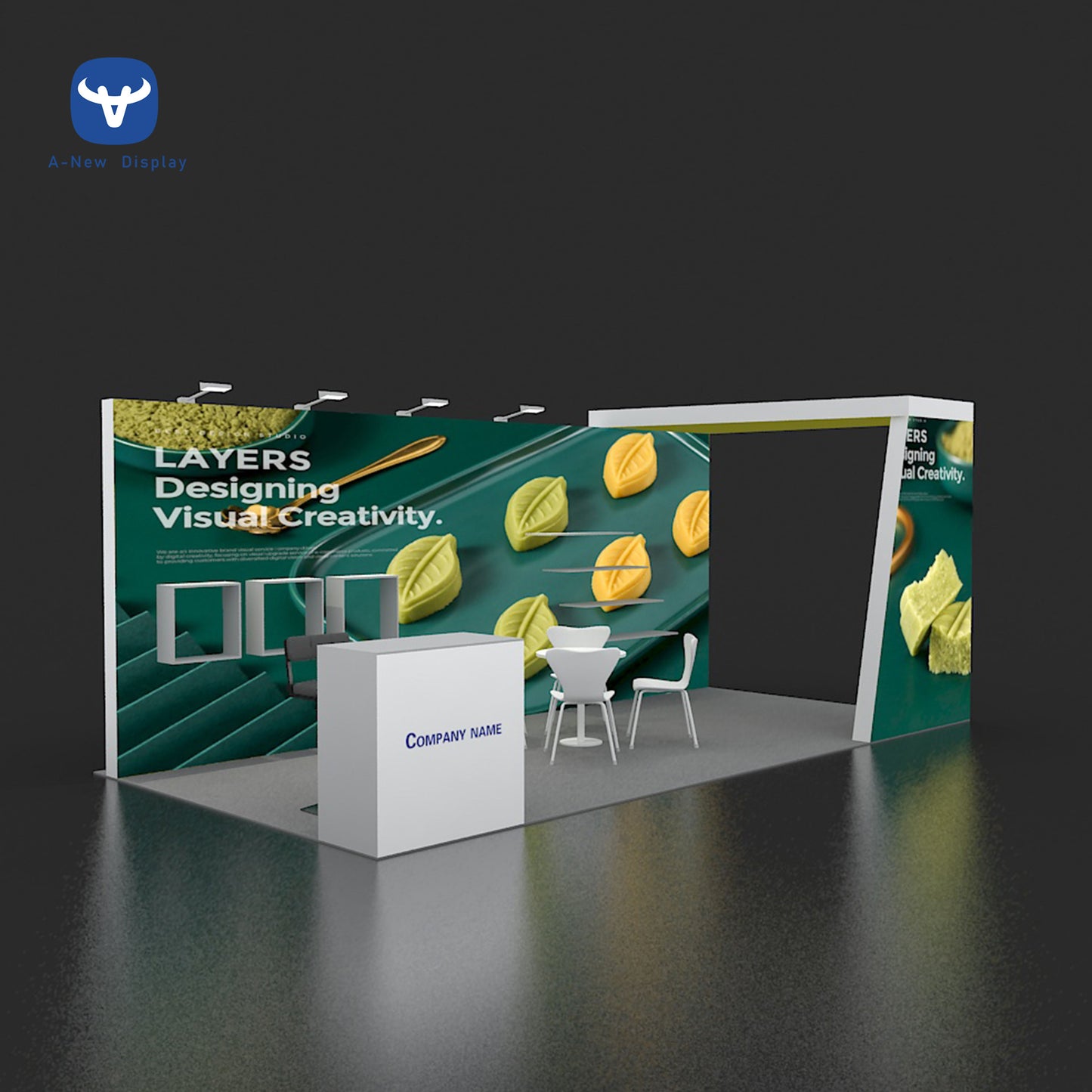 10x10ft (3x3m) Exhibition Booth – Style 074 | ASM Exhibits – View 6