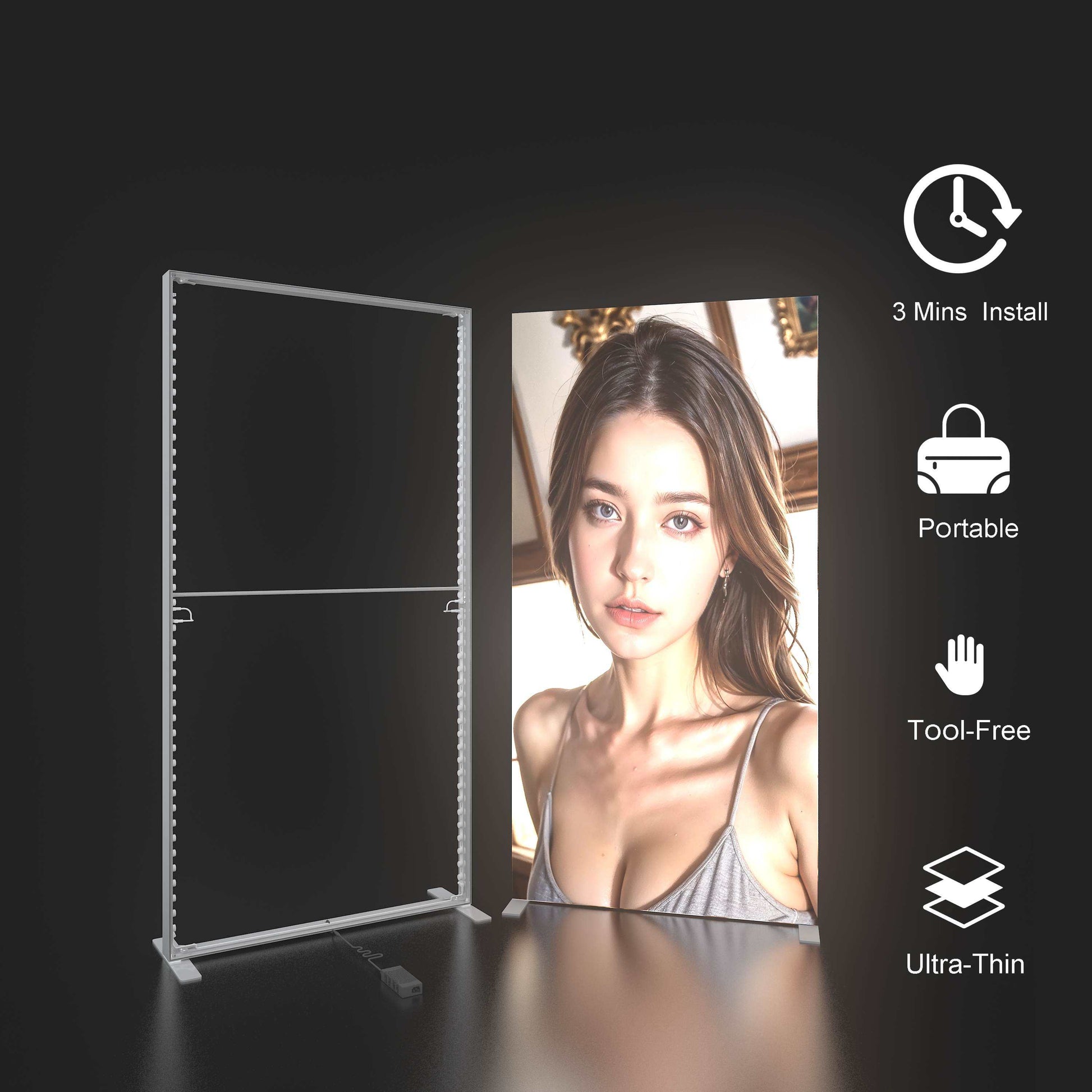 Hanging SEG LED Light Box – Trade Show Display – Style 031 – View 2