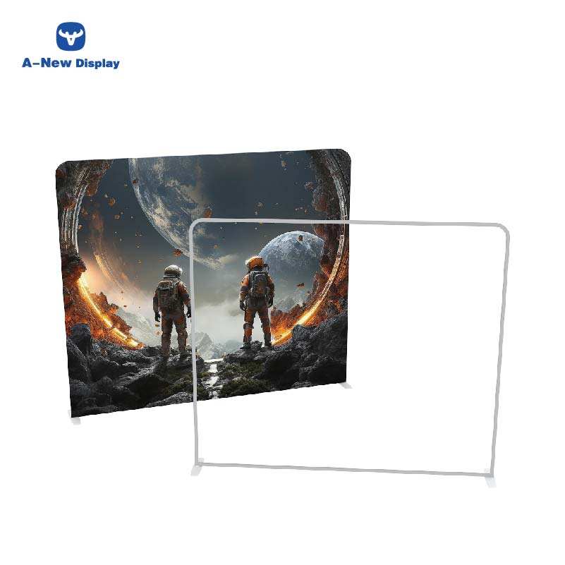 Double-Sided Tension Fabric Backdrop – Trade Show Display Stand – Style 48 – Tension Fabric Display