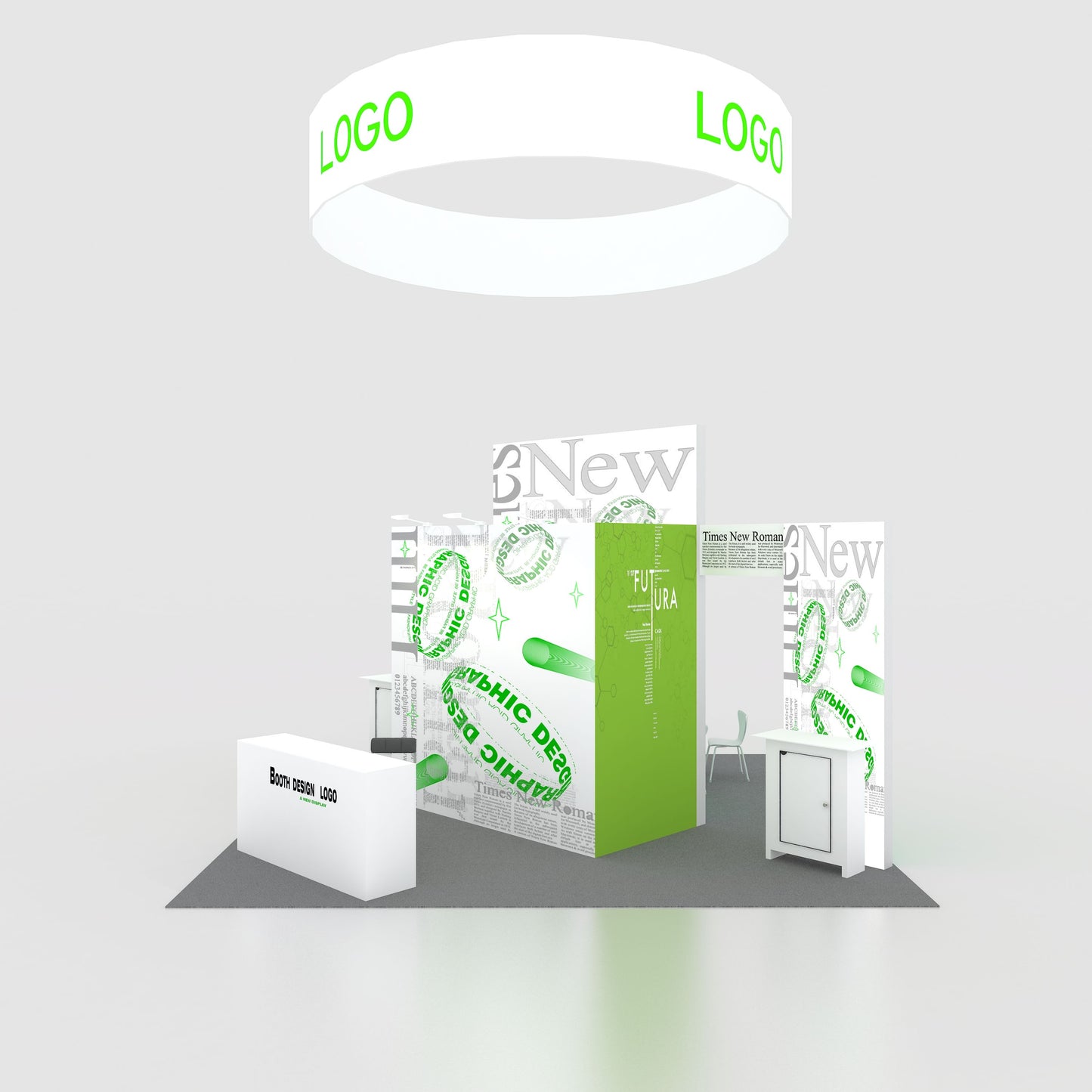 10x10ft (3x3m) Exhibition Booth – Style 075 | ASM Exhibits – View 2