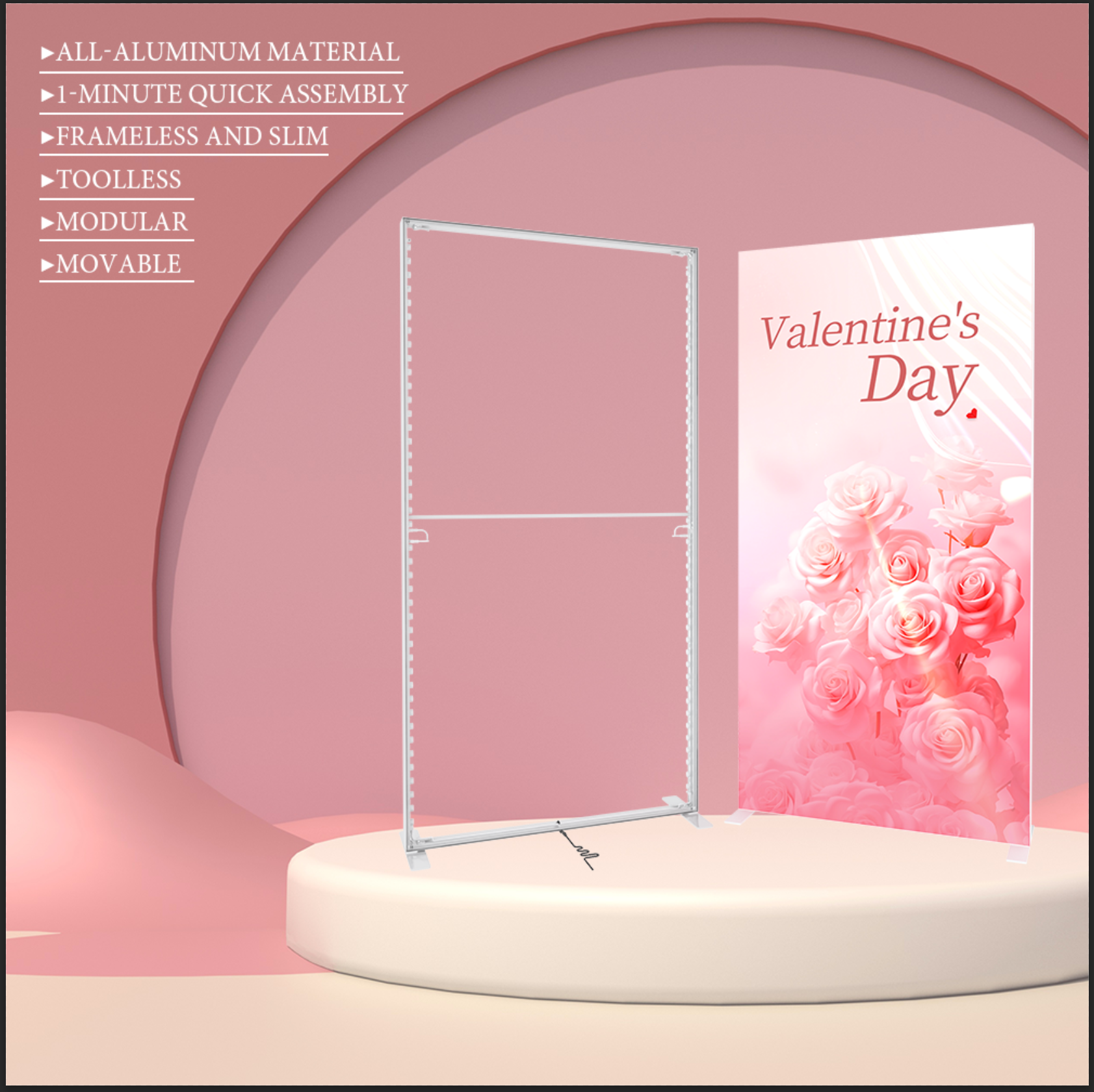 Custom Roll-Up Retractable Banner Stand – Portable Advertising Display – Style 001 – View 3