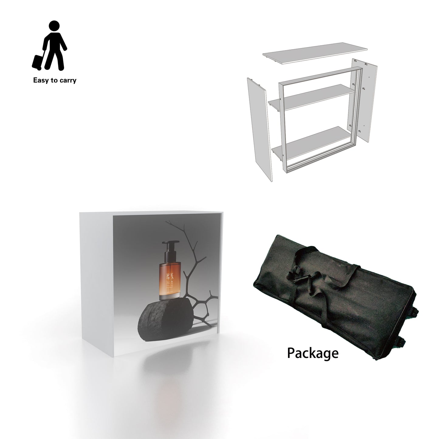 Portable Aluminum LED Reception Desk – Style 70 | ASM Exhibits – View 4