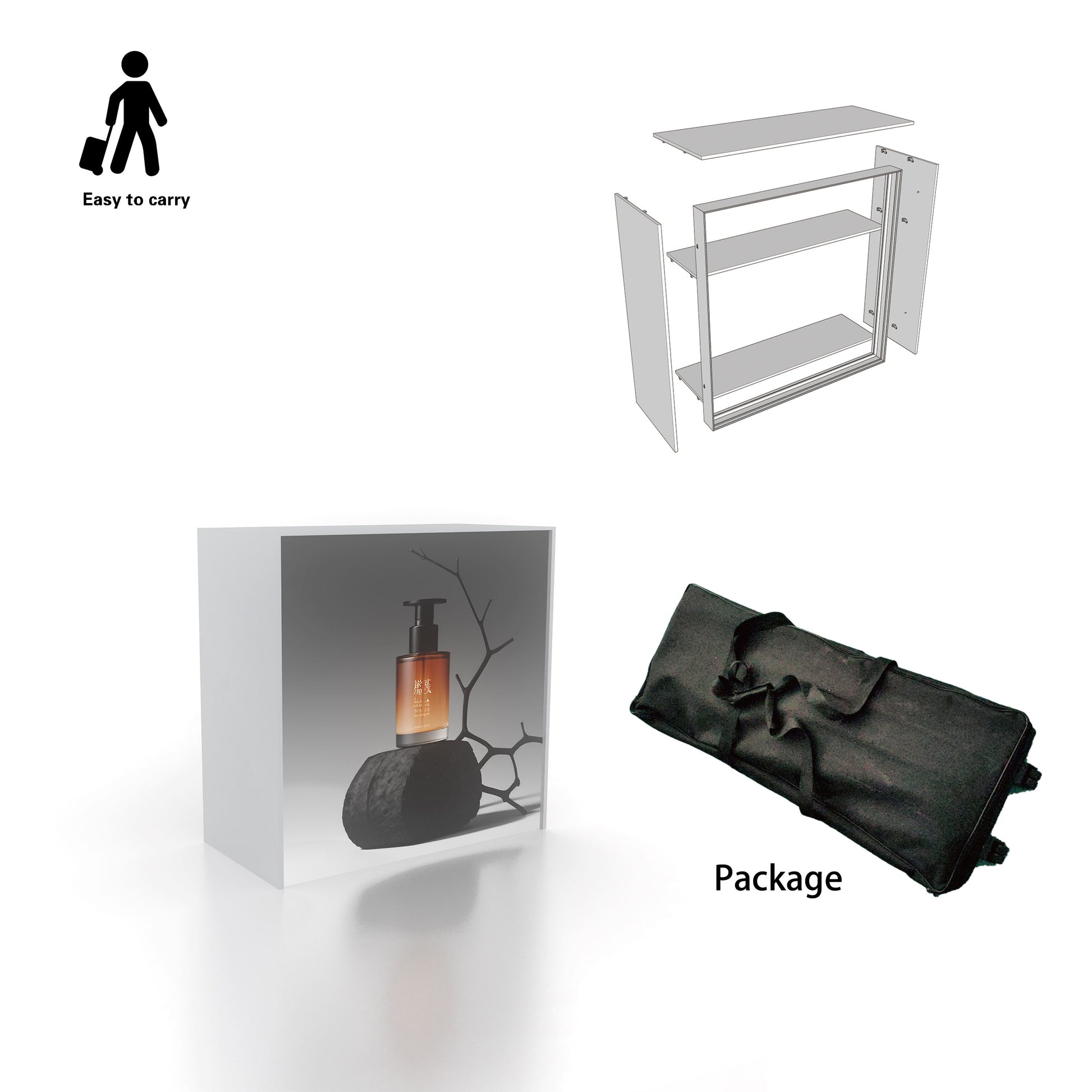 Portable Aluminum LED Reception Desk – Style 70 | ASM Exhibits – View 4
