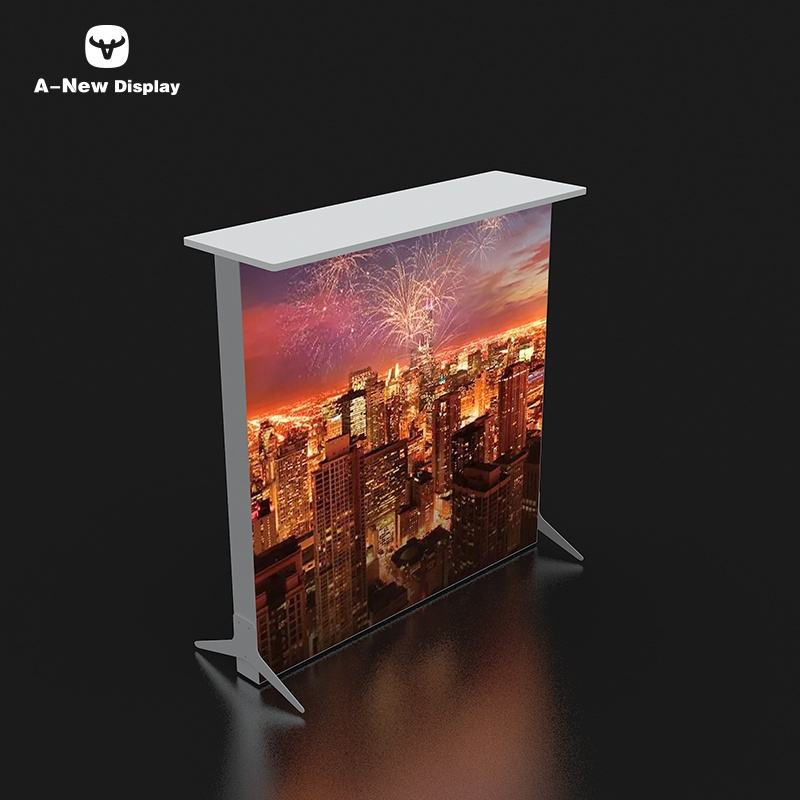 80mm Aluminum LED Reception Desk – Style 01 | ASM Exhibits – Trade Show Reception Desk