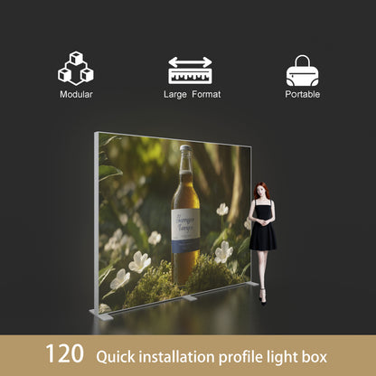SEG 120mm LED Light Box – Trade Show Backdrop Display – Style 203 – View 3