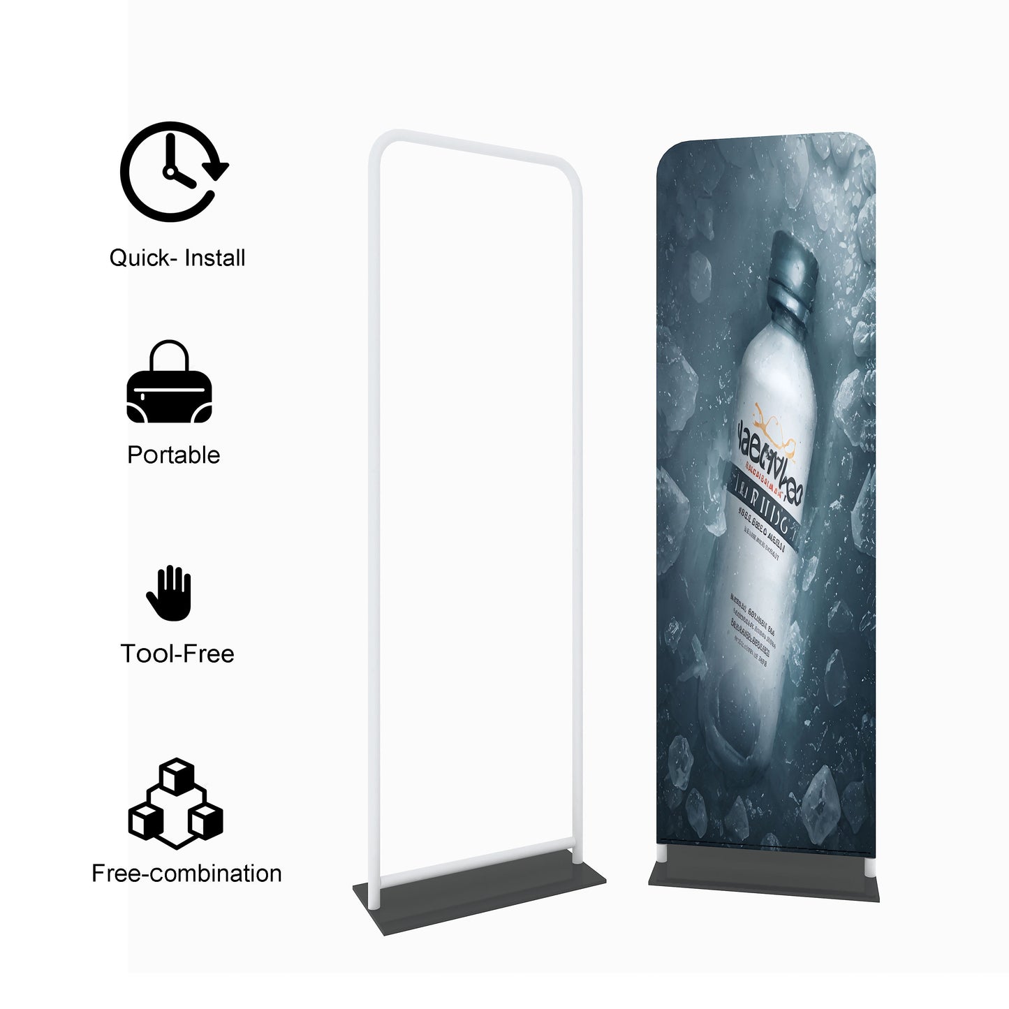 EZ Tube Tension Fabric Banner Stand – Portable Trade Show Display – Style 82 – View 2