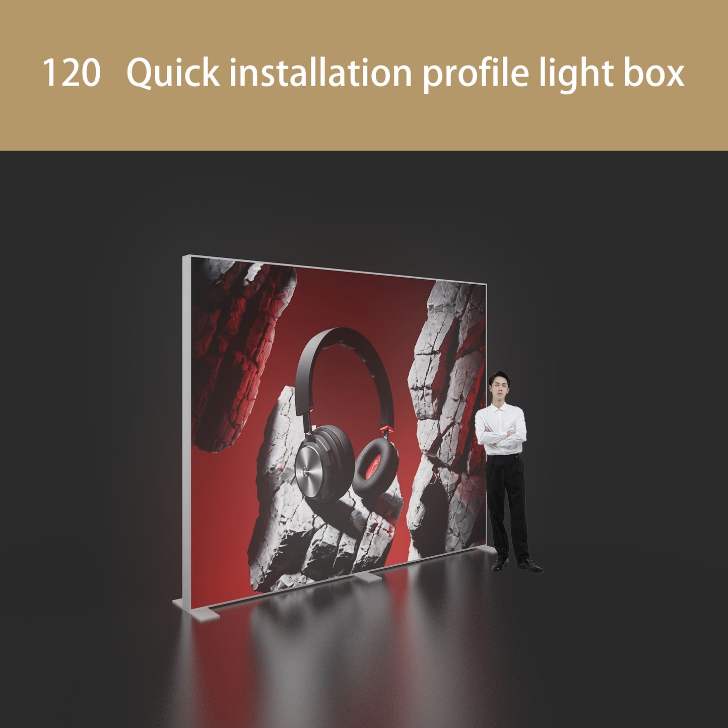 Large SEG LED Light Box 3x2.5m – Trade Show Backdrop – Style 191 – View 3
