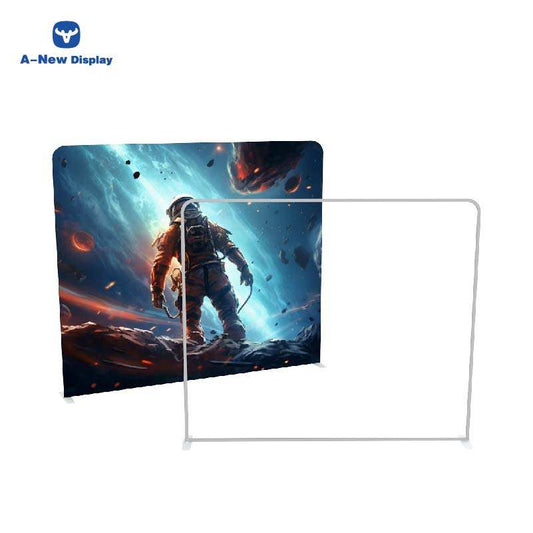 Large Foldable Tension Fabric Display – 9.7x7.8ft Backdrop Wall – Style 17 – Tension Fabric Display