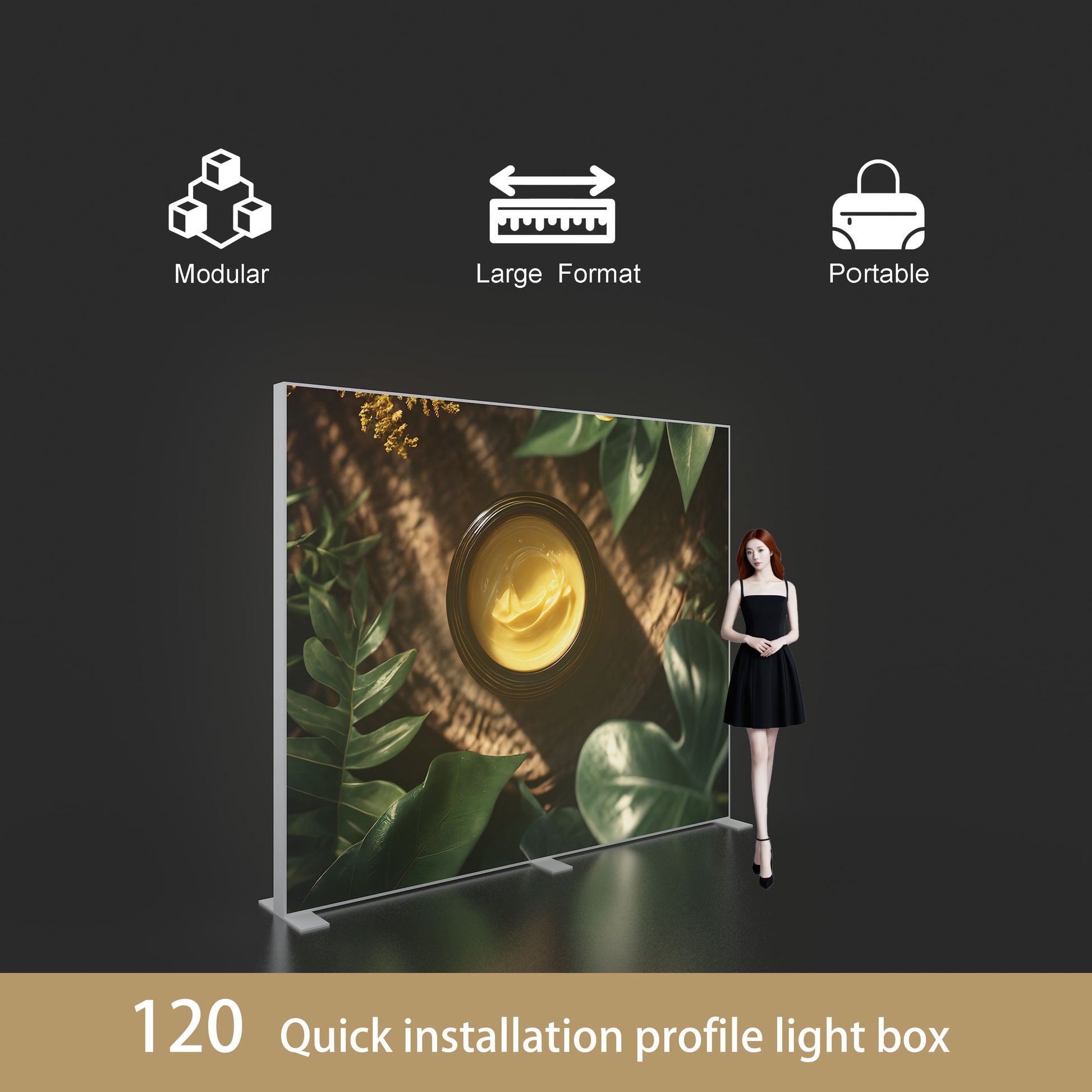 Large SEG LED Light Box 3x2.5m – Trade Show Backdrop – Style 202 – View 2