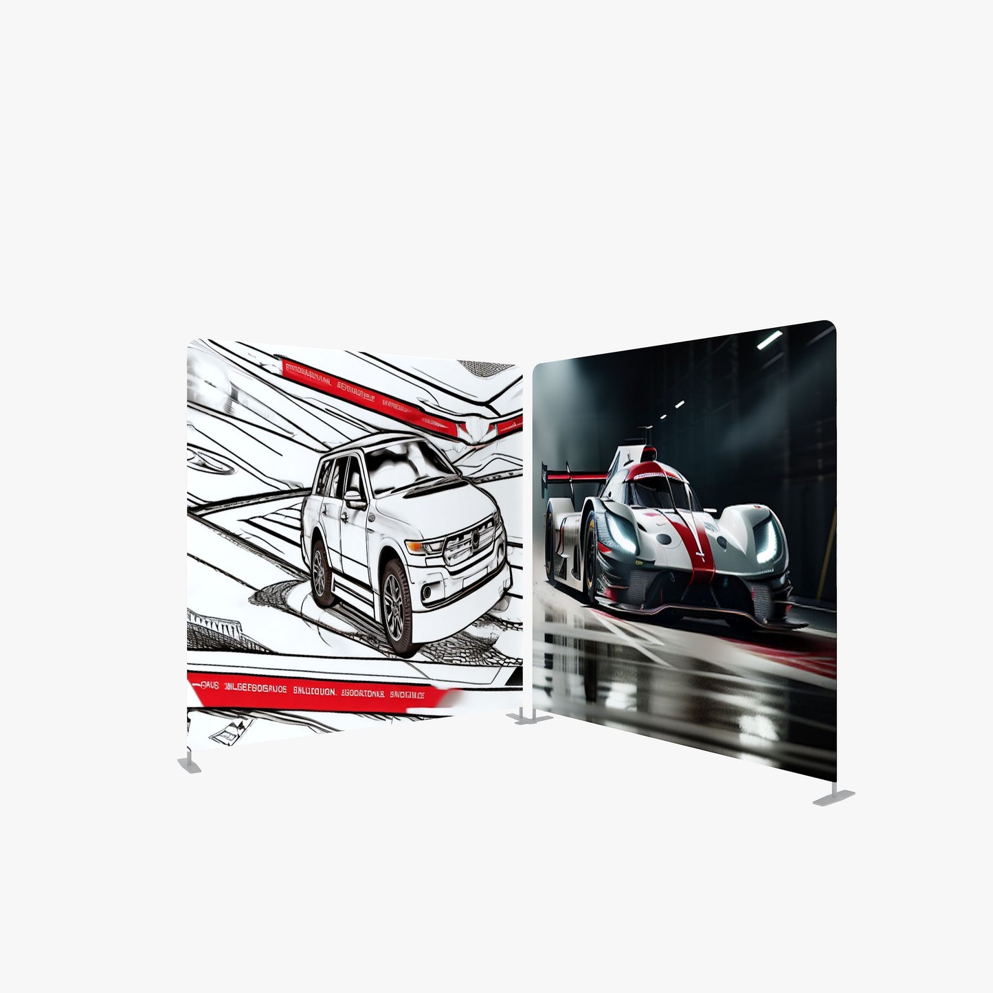 Double-Sided Tension Fabric Backdrop – Trade Show Display Stand – Style 27 – View 5