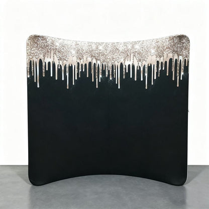 Curved Tension Fabric Display Wall – Custom Printed Trade Show Backdrop – Style 35 – View 2
