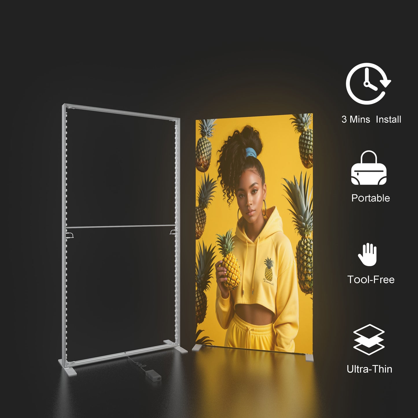 Hanging SEG LED Light Box – Trade Show Display – Style 077 – View 3