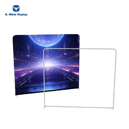 Double-Sided Tension Fabric Backdrop – Trade Show Display Stand – Style 58 – Tension Fabric Display