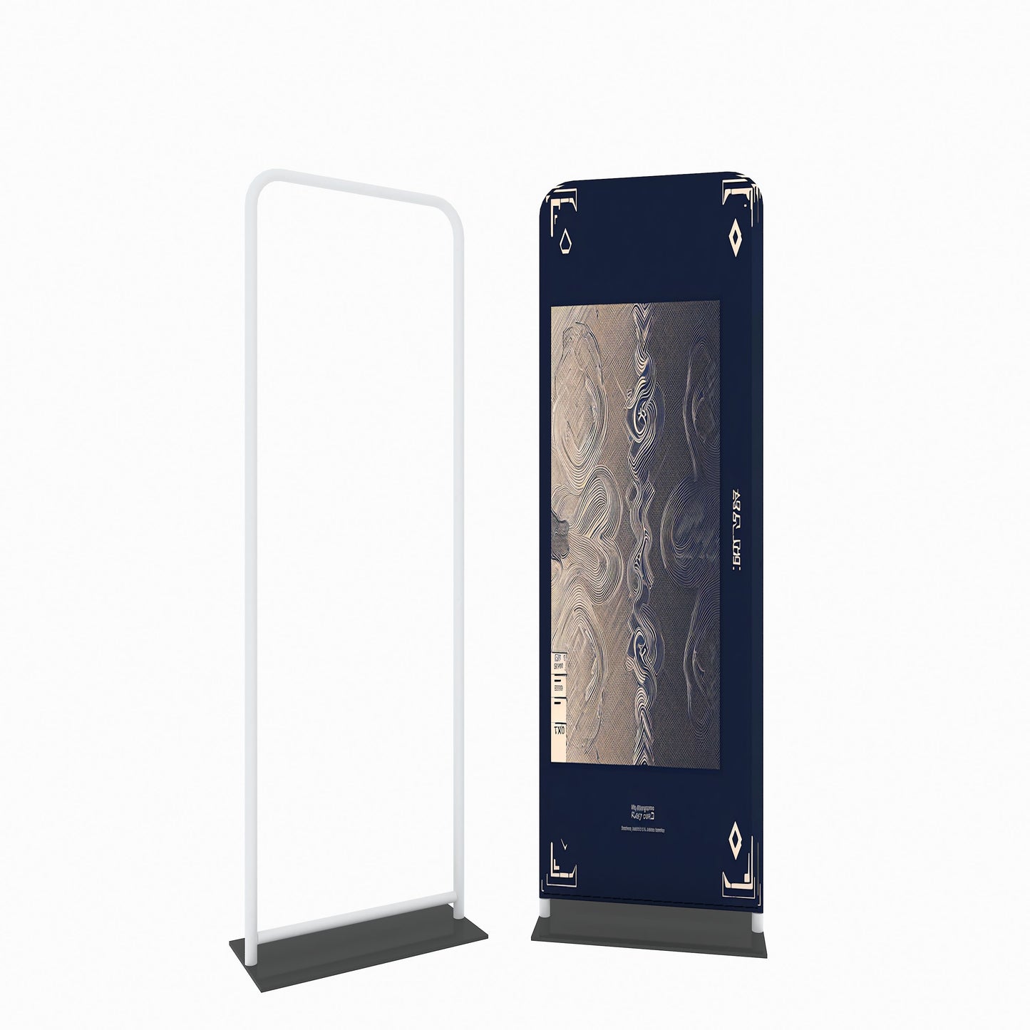 EZ Tube Tension Fabric Banner Stand – Portable Trade Show Display – Style 26 – Tension Fabric Display