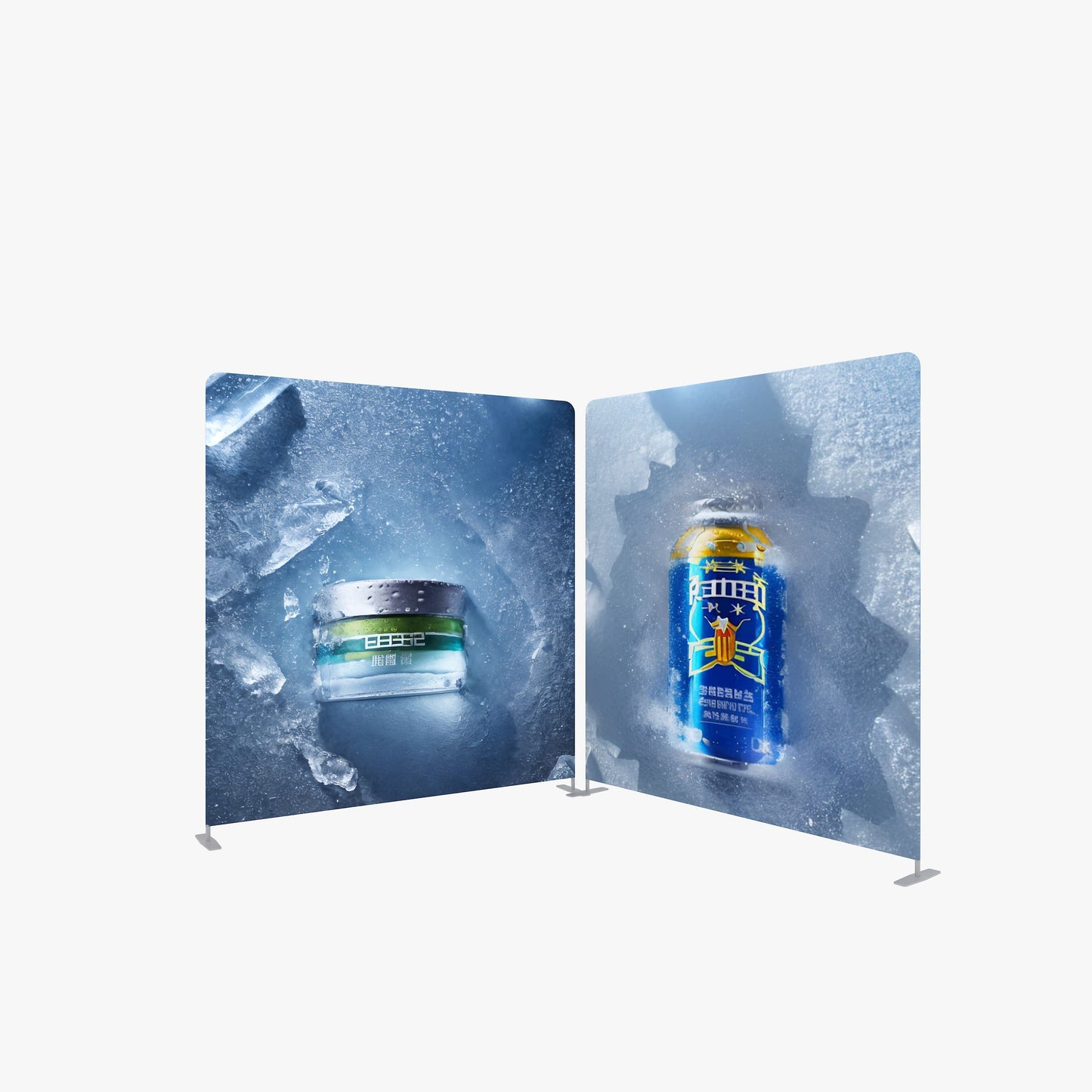 Pipe & Drape Tension Fabric Display – Trade Show Backdrop Stand – Style 07 – View 4