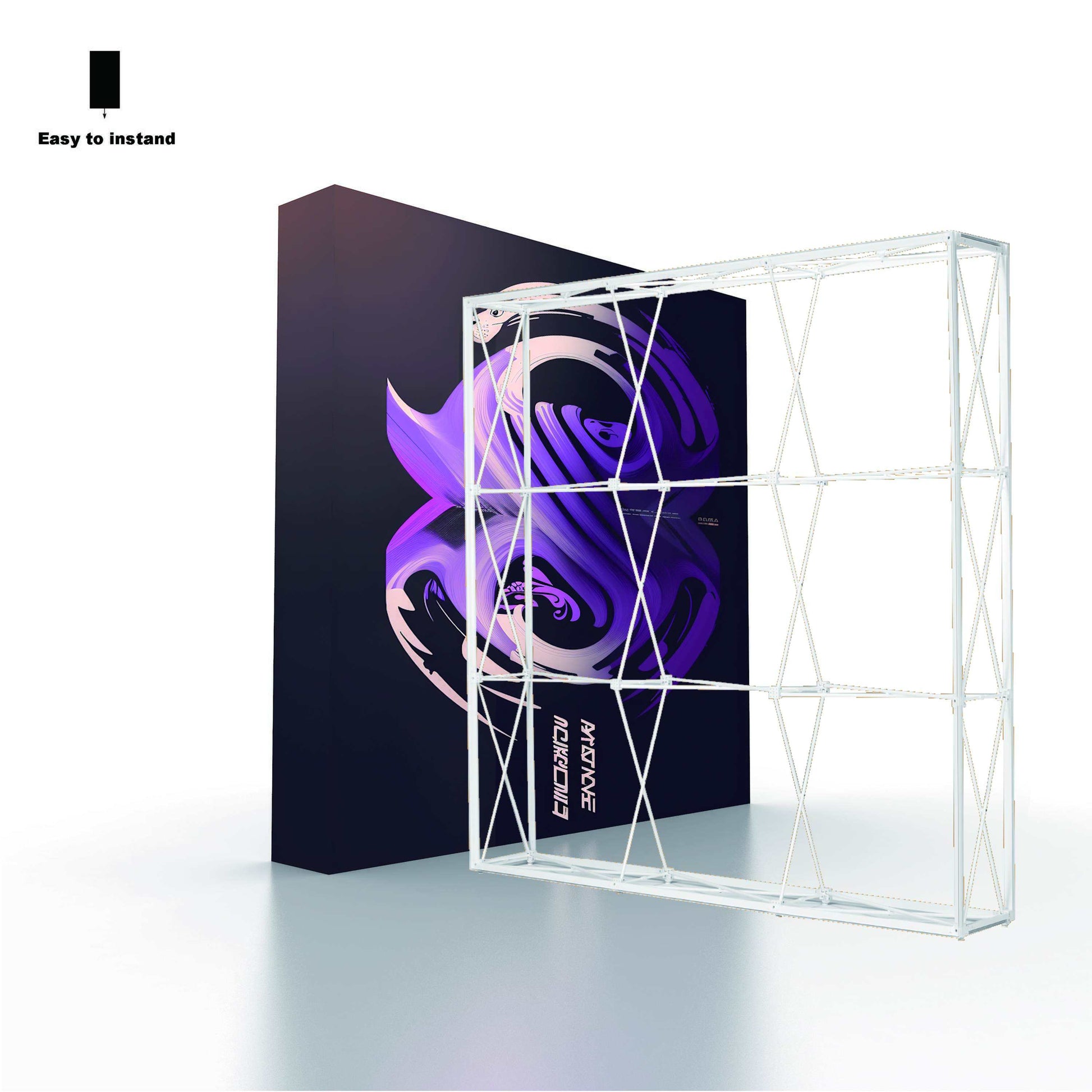 SEG LED Backlit Aluminum Pop-Up Banner Stand – Tool-Free Trade Show Display – View 4