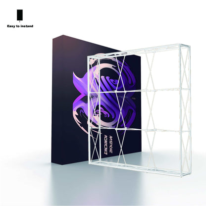 SEG LED Backlit Aluminum Pop-Up Banner Stand – Tool-Free Trade Show Display – View 4