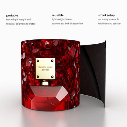 360 Video Photo Booth Backdrop Enclosure – Custom Printed Trade Show Display – View 2